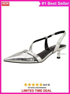 Pointed Toe Kitten Heel Slingback Dress Pumps Evening Shoes